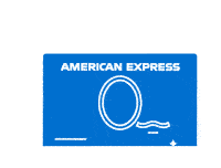 a blue card with white text