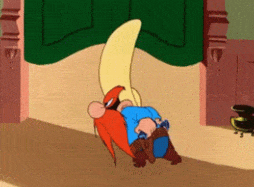 cartoon of a man in a garment