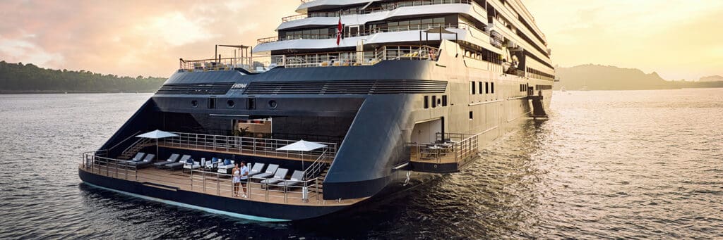 a large boat on the water