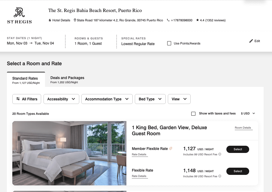 a screenshot of a hotel