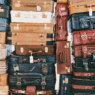 a stack of suitcases