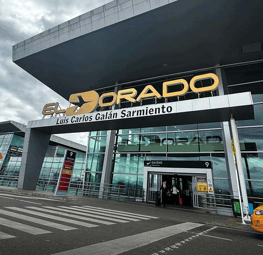photo of El Dorado Airport entrance in Bogotá’ Colombia