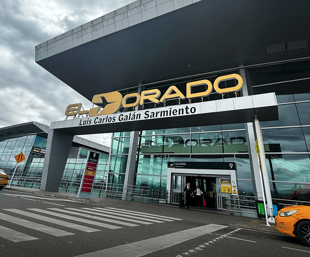 photo of El Dorado Airport entrance in Bogotá’ Colombia
