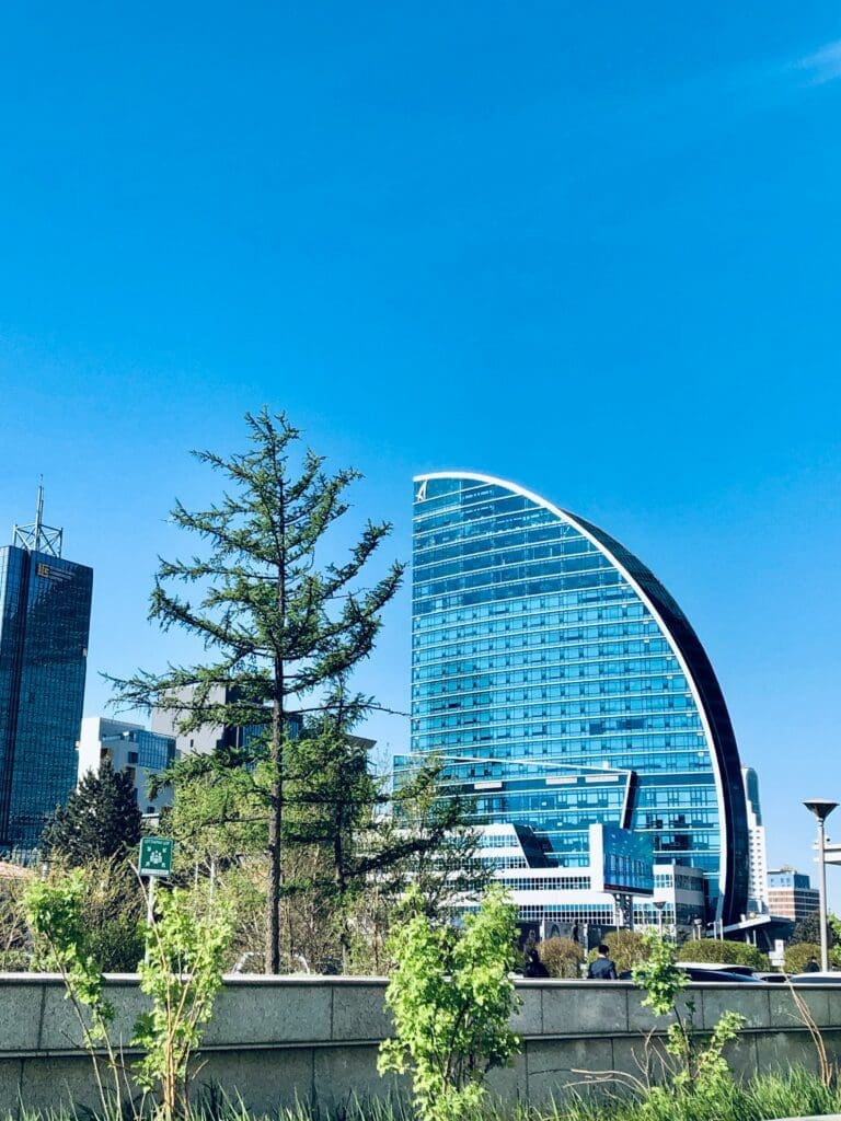 Blue Sky Tower in Mongolia.