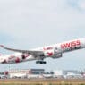 a plane taking off from runway
