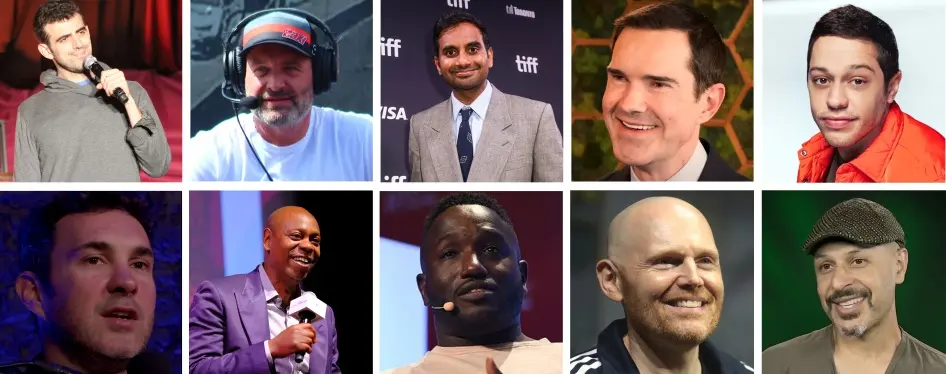 a collage of men with headsets