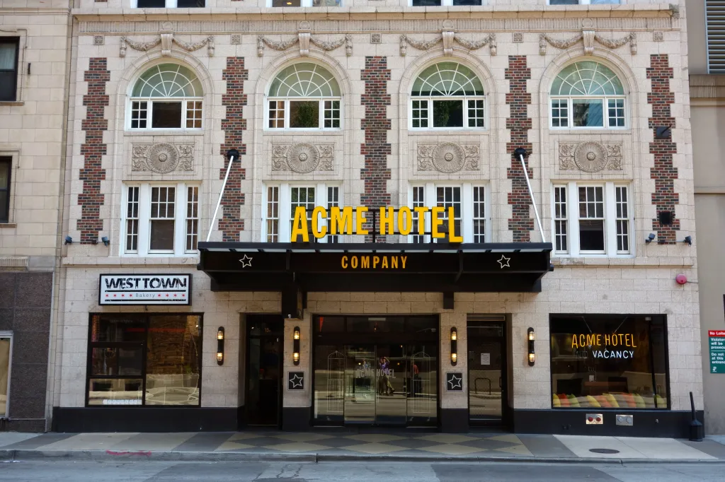 a building with a sign on the front