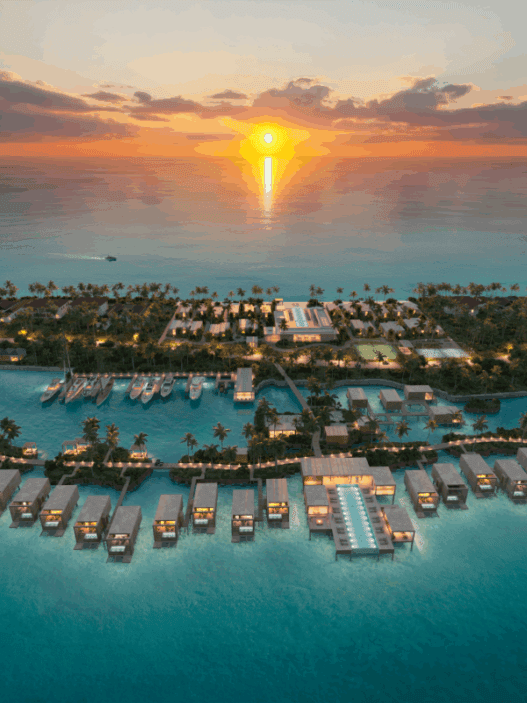 a aerial view of a resort