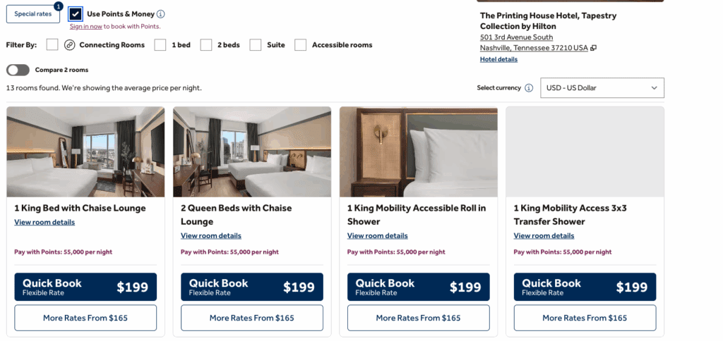 a screenshot of a hotel room