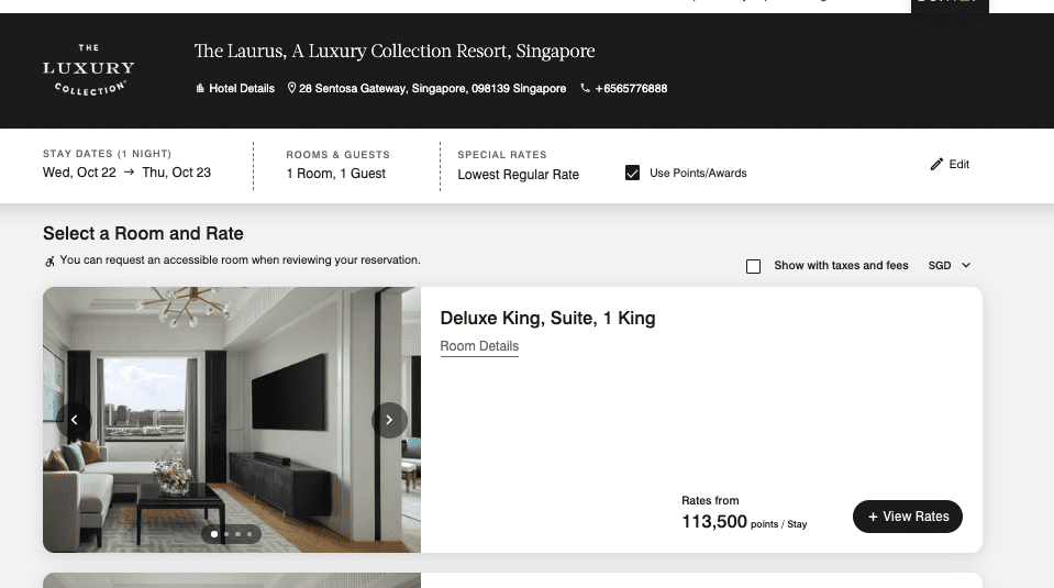 a screenshot of a hotel