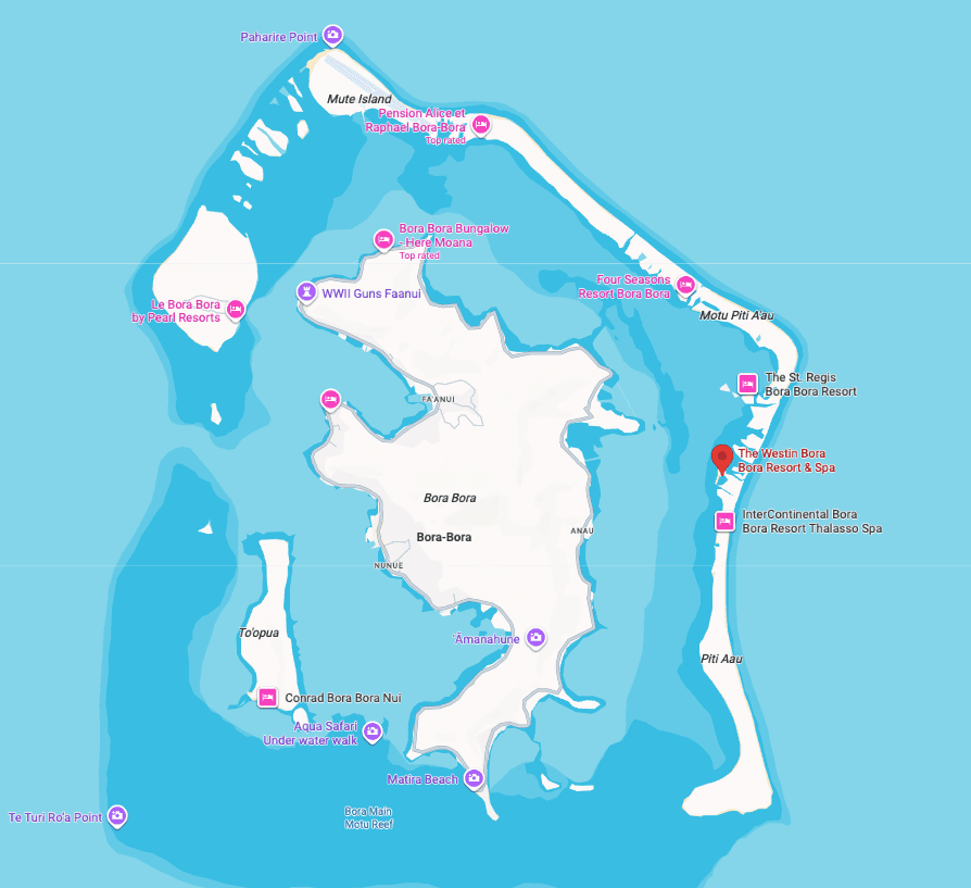 a map of the island