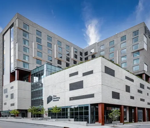 a building with glass windows