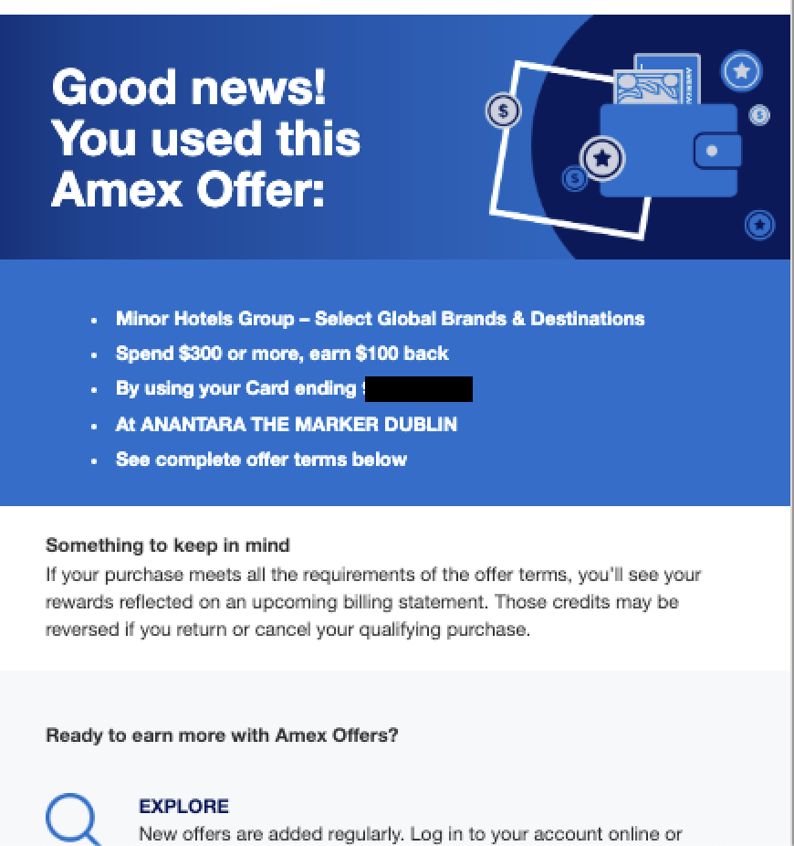a screenshot of a blue and white email