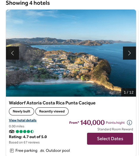a screenshot of a hotel