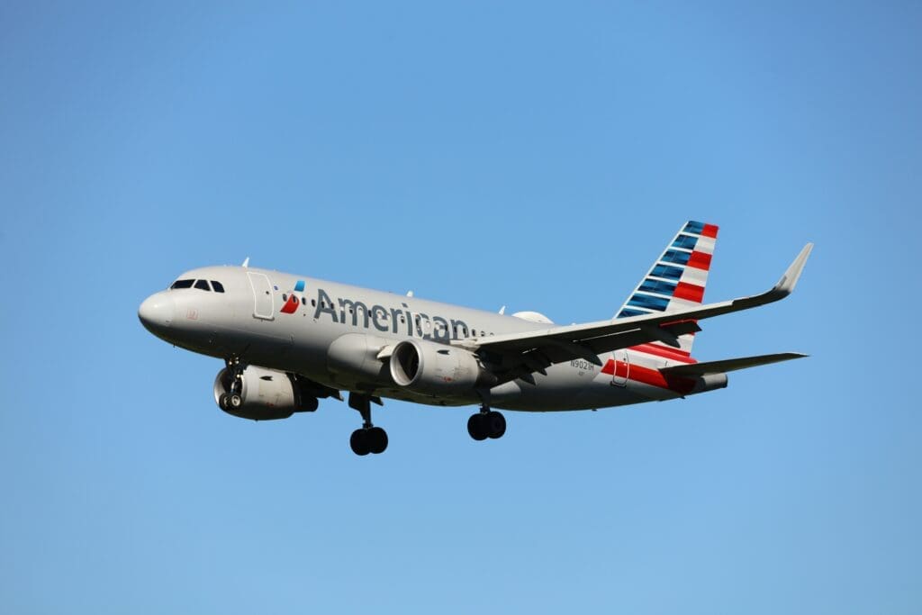 an airplane in the sky
