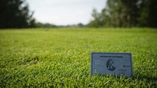 a card in the grass