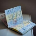 a passport with stamps on it