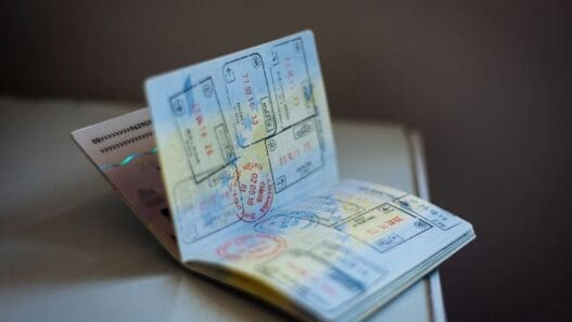 a passport with stamps on it
