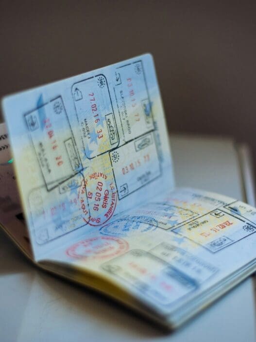 a passport with stamps on it