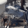 a plane crashed into a staircase