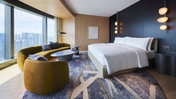 a room with a bed and a couch
