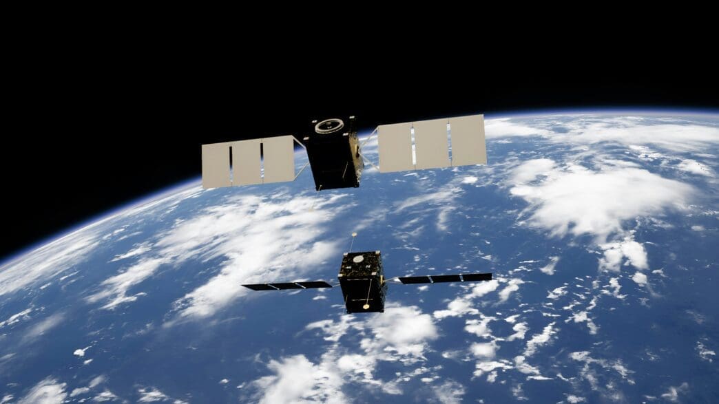 satellite in space above earth