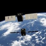 satellite in space above earth