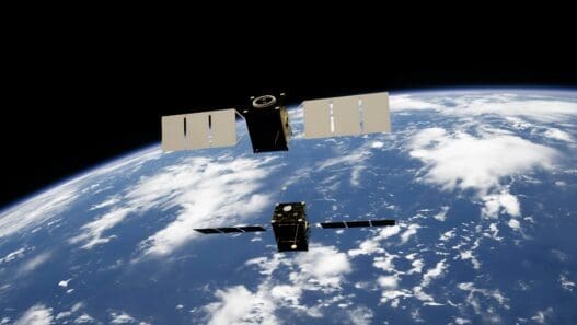 satellite in space above earth