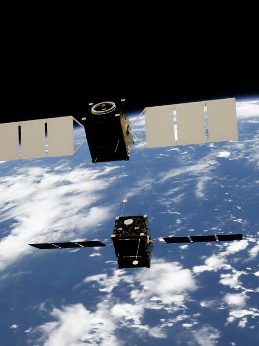 satellite in space above earth