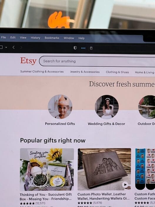 a computer screen with a website