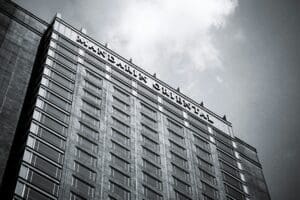 a building with many windows