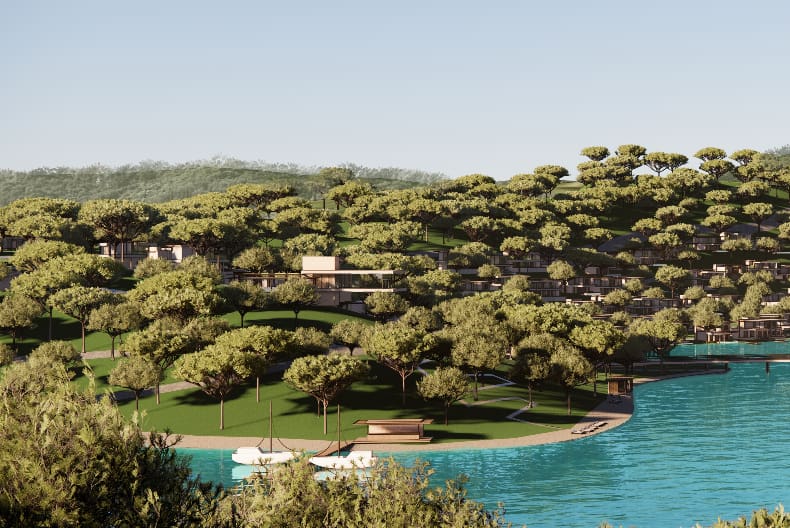 rendering of the St. Regis Karya Cove Resort, Bodrum