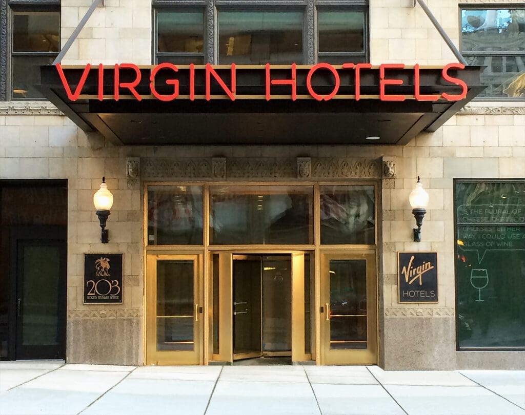 a front entrance of a hotel