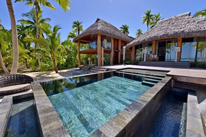 a pool in a building