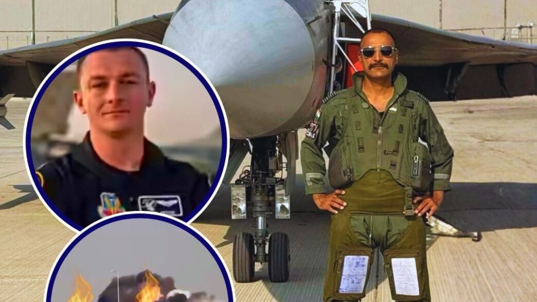 a man standing in front of a fighter jet