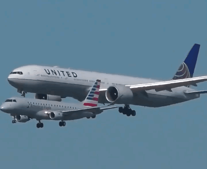 a plane flying in the sky