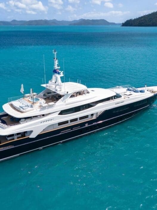 a large boat in the water