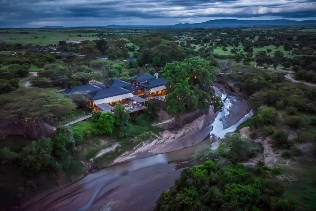 a house in the middle of a river