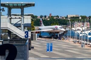 a plane on the ground