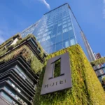 a building with a sign on it