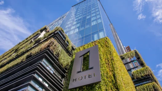 a building with a sign on it