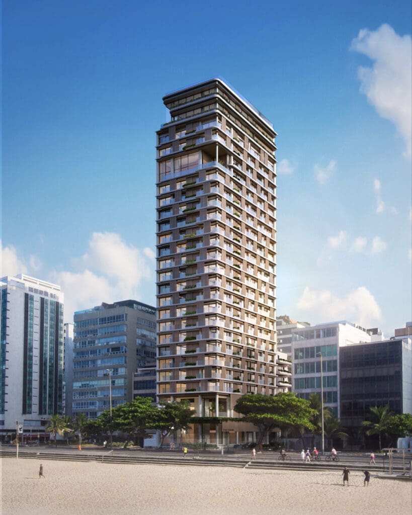 a tall building with many windows