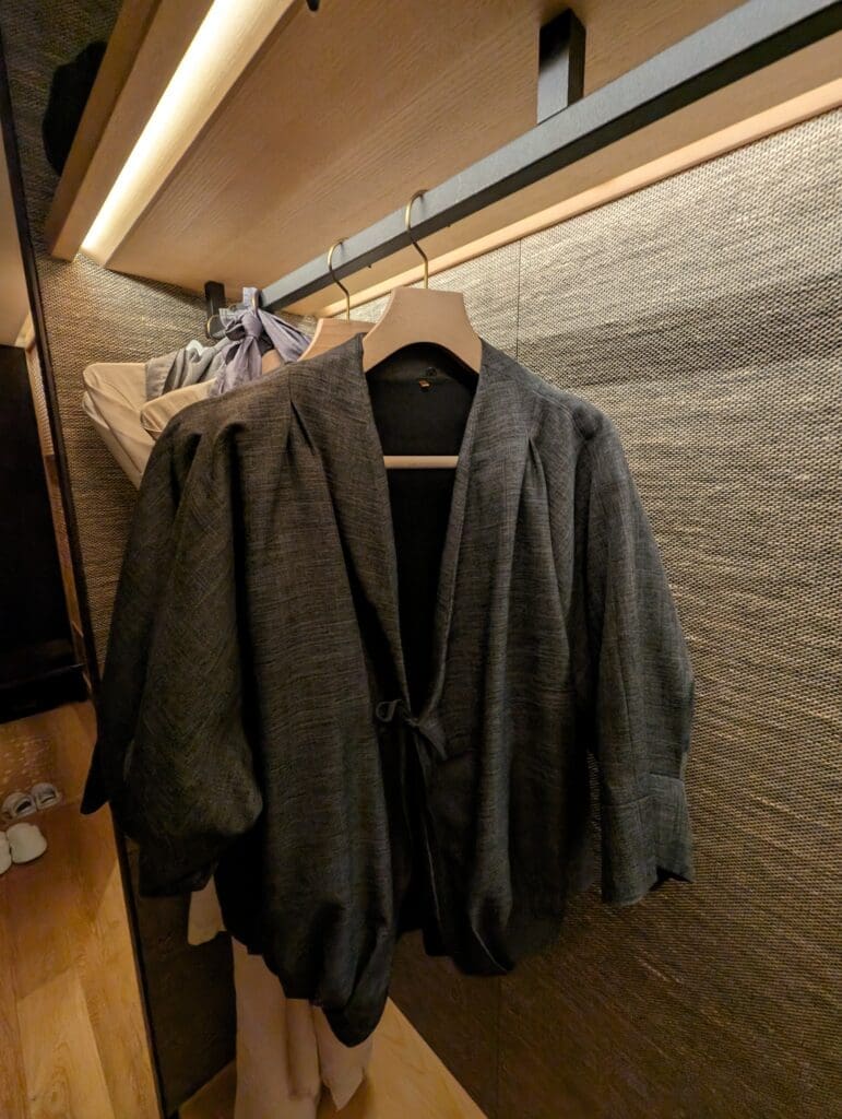 a jacket on a swinger