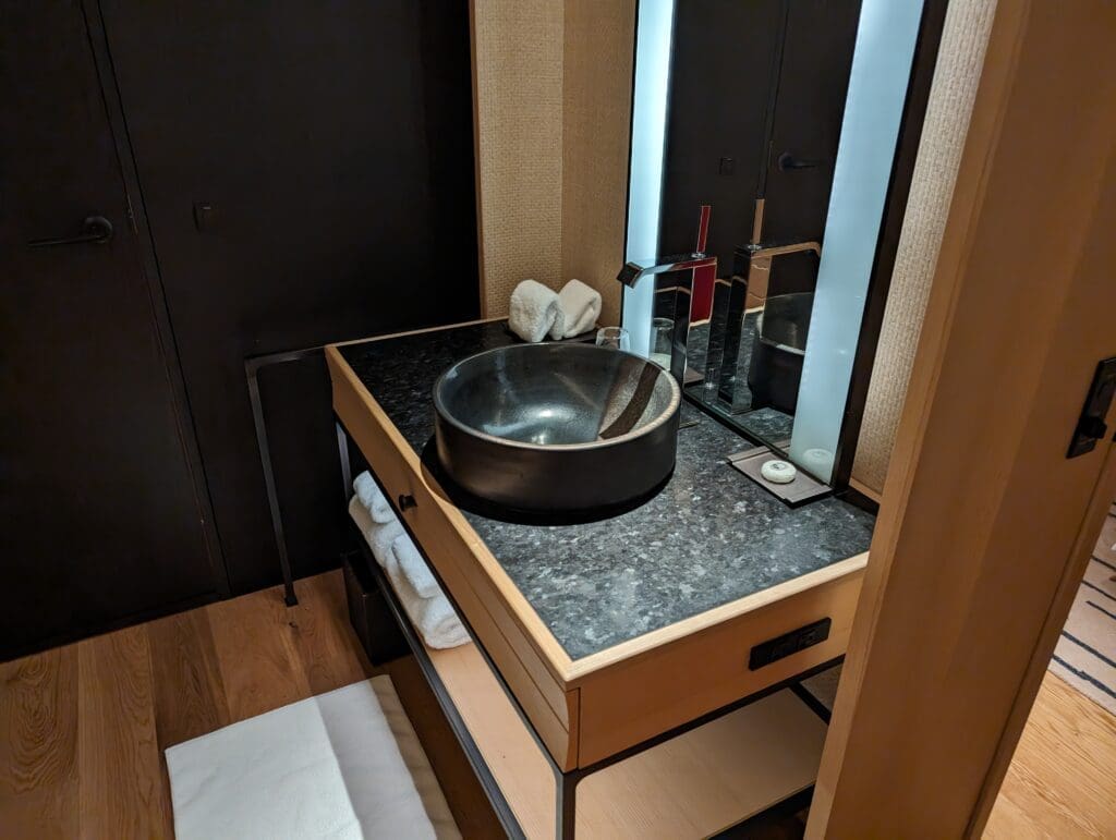 a sink on a counter