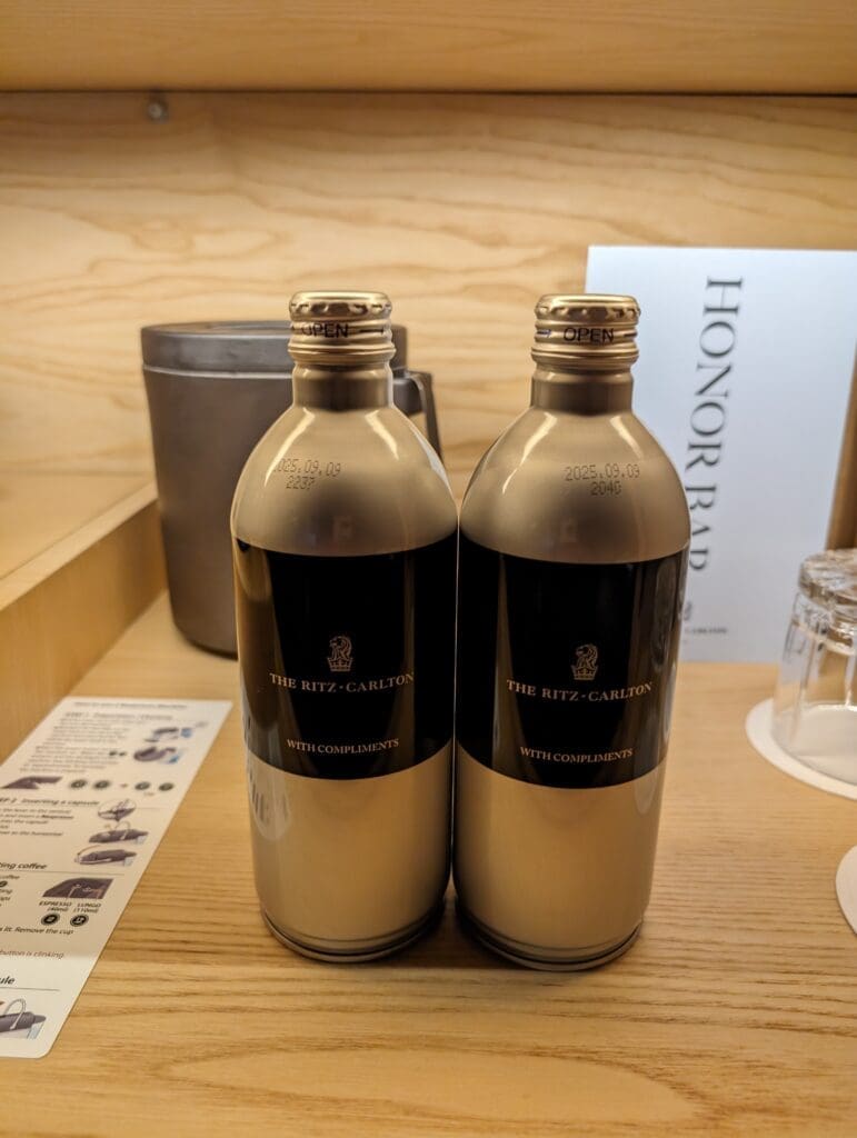 two bottles on a table