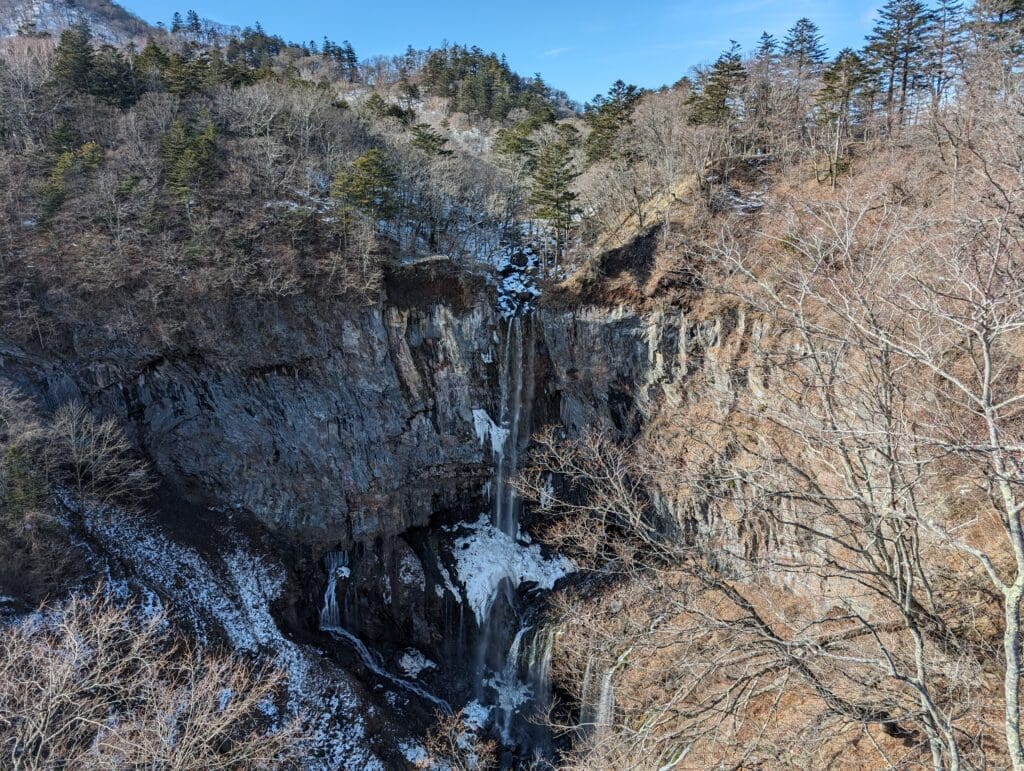 a waterfall in a rocky area
