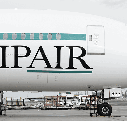 a close up of a plane