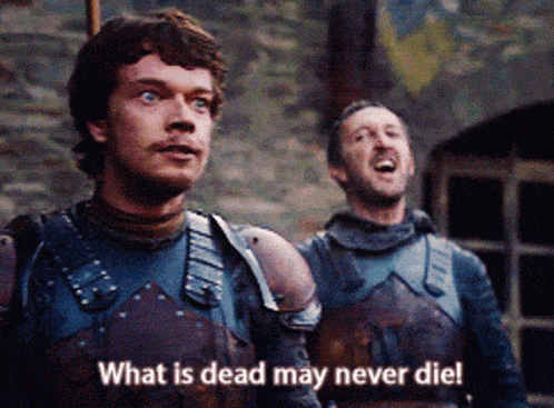 two men in armor with their mouths open