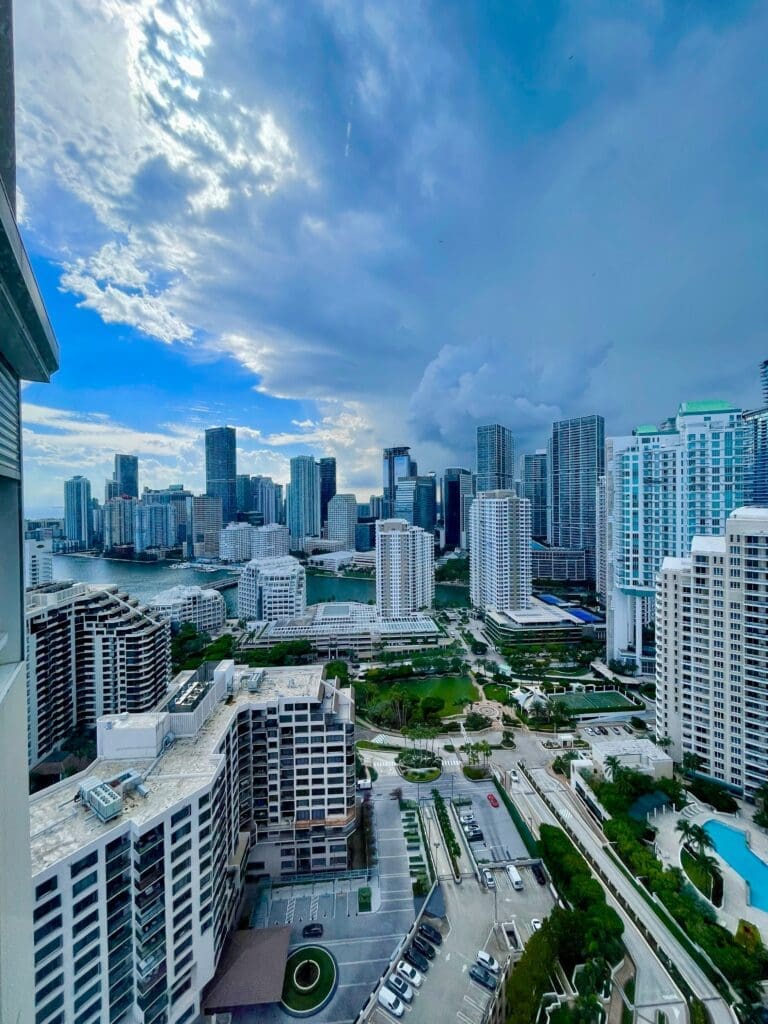 a city with many tall buildings