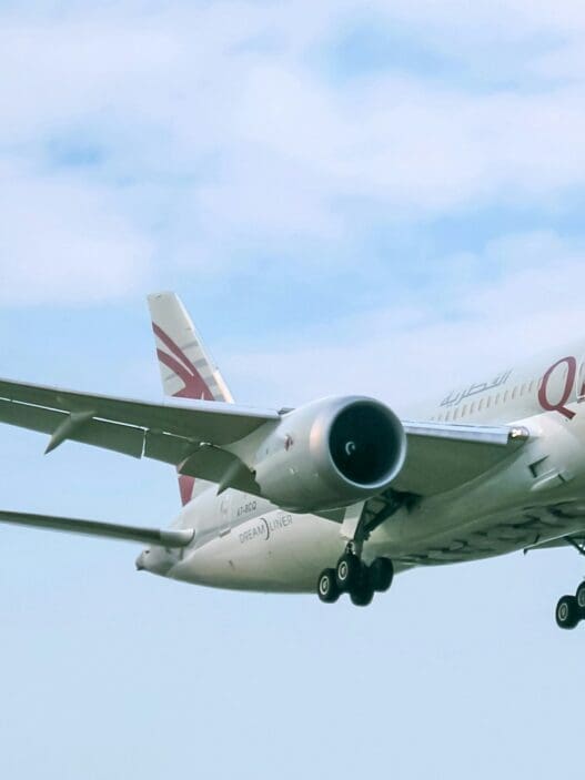 a plane flying in the sky